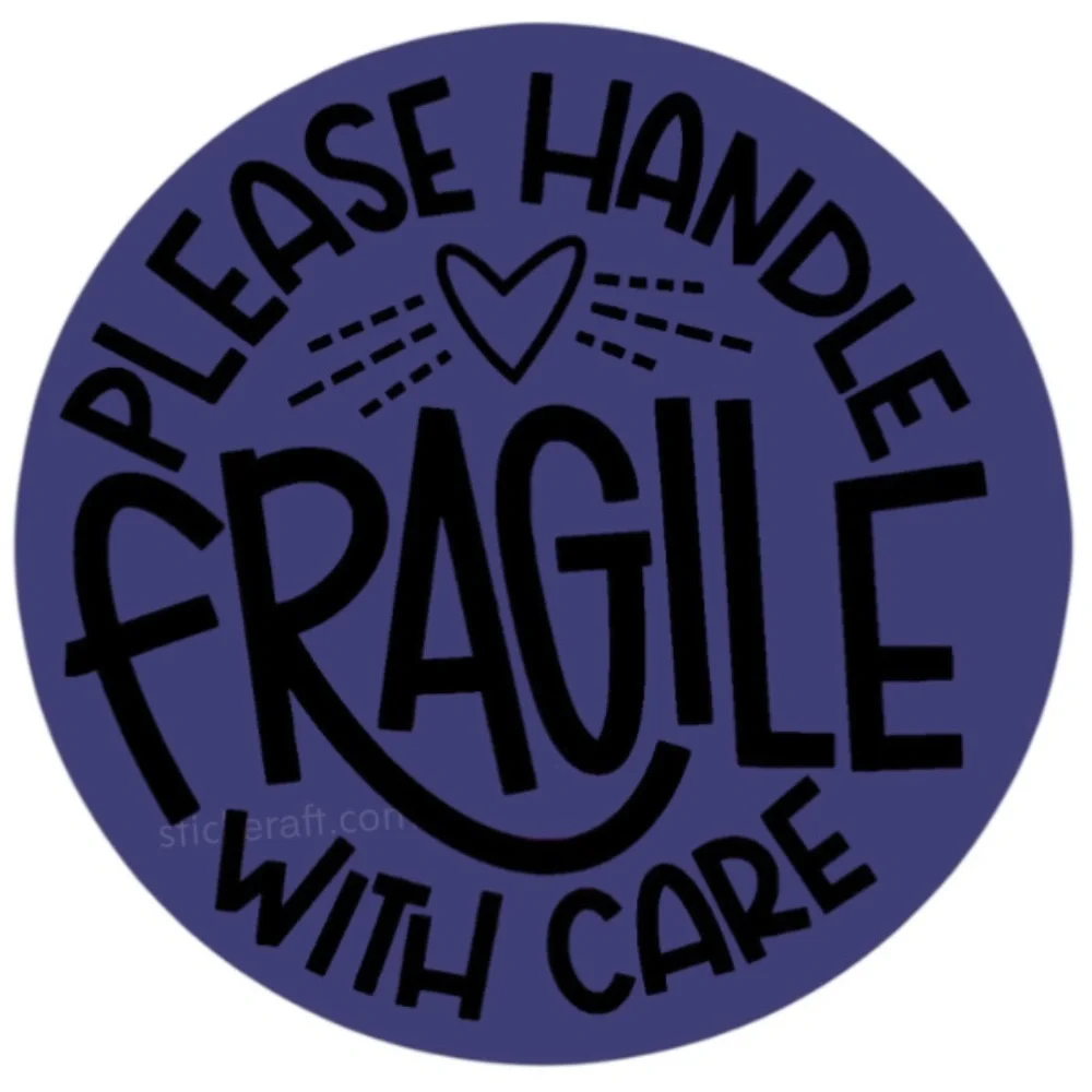 Please handle with care sticker, careful, label sticker 13 colors to choose from